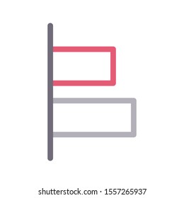 alignment vector colour line icon