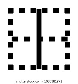 alignment vector glyphs icon