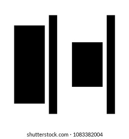 alignment vector glyphs icon