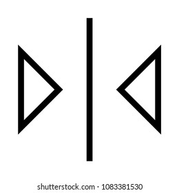 alignment vector line icon