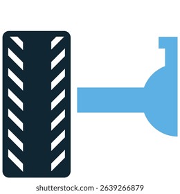 Alignment wheel icon vector for precision adjustment of car wheels. It's ideal for automotive service centers, tire shops, and vehicle performance
