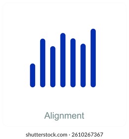 Alignment and writing tools icon concept
