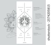 Alignment Yoga Mat design template. Vector illustration. Ready to print modern style. Perfect support in any asana, for the most demanding yogis with beautiful sybol in the center point