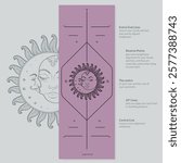 Alignment Yoga Mat design template. Vector illustration. Ready to print modern style. Perfect support in any asana, for the most demanding yogis with beautiful sybol in the center point