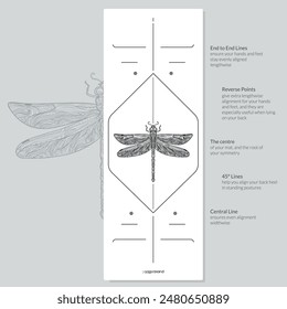 Alignment Yoga Mat design template. Vector illustration. Ready to print modern style. Perfect support in any asana, for the most demanding yogis with beautiful sybol in the center point