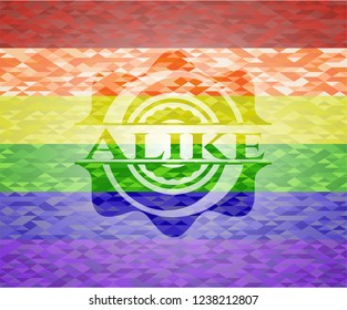 Alike lgbt colors emblem 