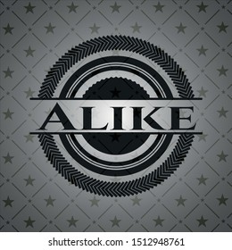Alike realistic black emblem. Vector Illustration. Detailed.