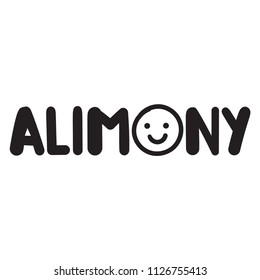 Alimony concept. Vector illustration on white background.
