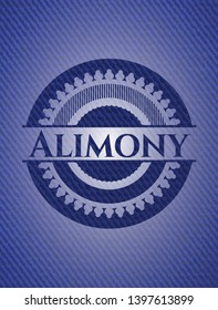 Alimony with denim texture. Vector Illustration. Detailed.