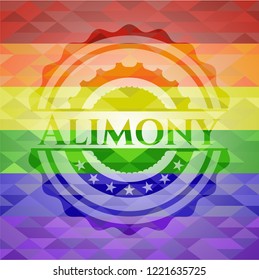 Alimony lgbt colors emblem 