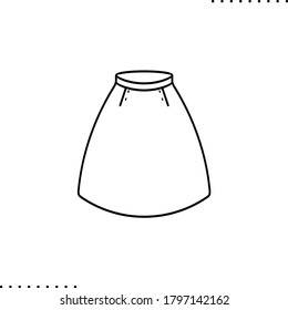 icono de vector de falda de línea en contornos