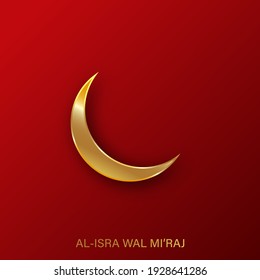 Al-Isra wal Mi'raj  means the two parts of a Night Journey. Vector Illustration of Al-Isra wal Mi'raj