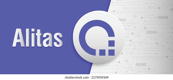 Alitas (ALT) crypto currency coin technology vector illustration banner