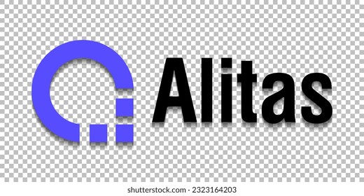 Alitas (ALT) cryptocurrency logo worldmark isolated on transparent png background vector