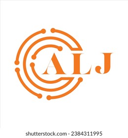 ALJ Letter design.ALJ Buchstaben Technologie Logo Design auf weißem Hintergrund.ALJ Monogram Logo Design für Unternehmer und Unternehmen.