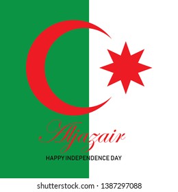 Aljazair independence day logo design vector
