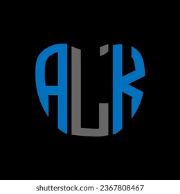 ALK letter logo creative design. ALK unique design.
