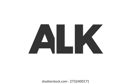 ALK logo design template with strong and modern bold text. Initial based vector logotype featuring simple and minimal typography. Trendy company identity ideal for businesses brand presence.