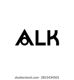Alk typographic logo design featuring stylized capital sans serif