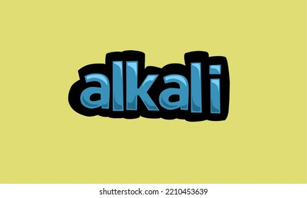 ALKALI design on a yellow background very simple and very cool