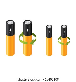 Alkaline batteries, vector illustration