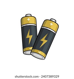 Alkalienbatterie, elektrische Vektorgrafik