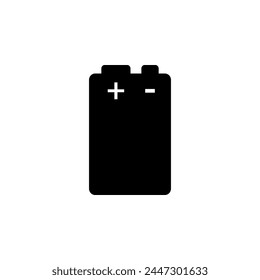 Alkaline Battery flat vector icon. Simple solid symbol isolated on white background