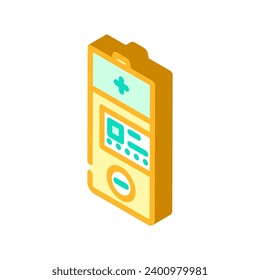 alkaline battery isometric icon vector. alkaline battery sign. isolated symbol illustration