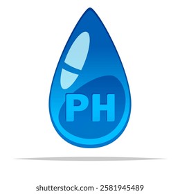 Alkaline water ph symbol vector isolated illustration
