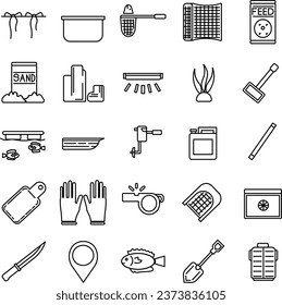 All About Aquaculture Icon in Line Style, Perfect for Presentation, Event and any Purpose