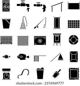 All About Aquaculture Icon in Solid Style, Perfect for Presentation, Event and any Purpose