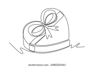 All about love concept. Single line draw design vector graphic illustration.