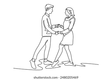 All about love concept. Single line draw design vector graphic illustration.