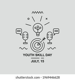 All about skill for your generation illustration. Easy to edit with vector file. Can use for your creative content. Especially about youth skill day campaign in this july.