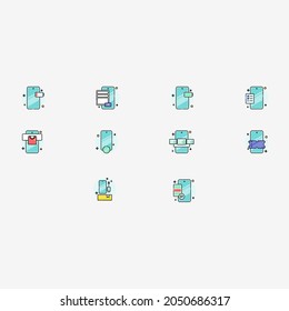 All About Smartphone, phone illustration icon set