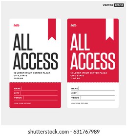 All Access Pass Template