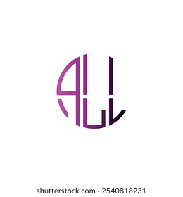 all alphabet circle modern minimalist business logo design