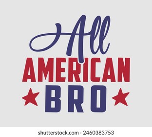 All America Family, The 4th of July National Holiday. Vector Illustration