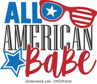 All American Babe - 4th of July design
