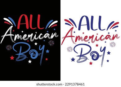 All American boy  quotes t shirt ,4th of July t shirt design vector
 svg
