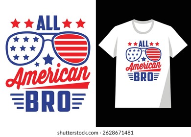All American bro t shirt design