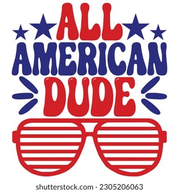 All American dude, design and vector file.