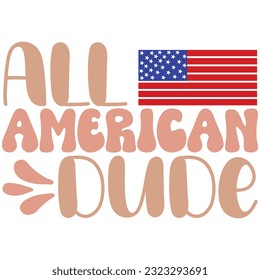 All American dude, design and vector file.