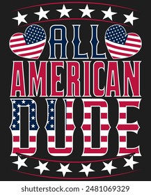 All American Girl is a patriotic t-shirt with hearts and stars. It is a symbol of love and unity for the United States