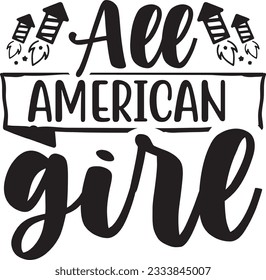 All American Girl SVG Design