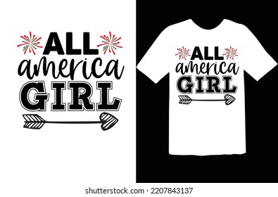 All American Girl T Shirt Design