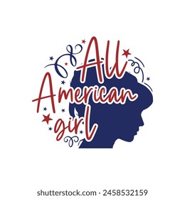 In: All American Girl. Vektorillustration