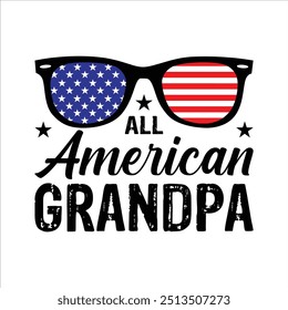 All American Grandpa Shirt 4th July