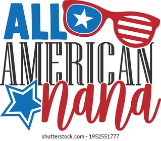 All American Nana - 4th of July design