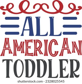 All American Toddler t shirt design